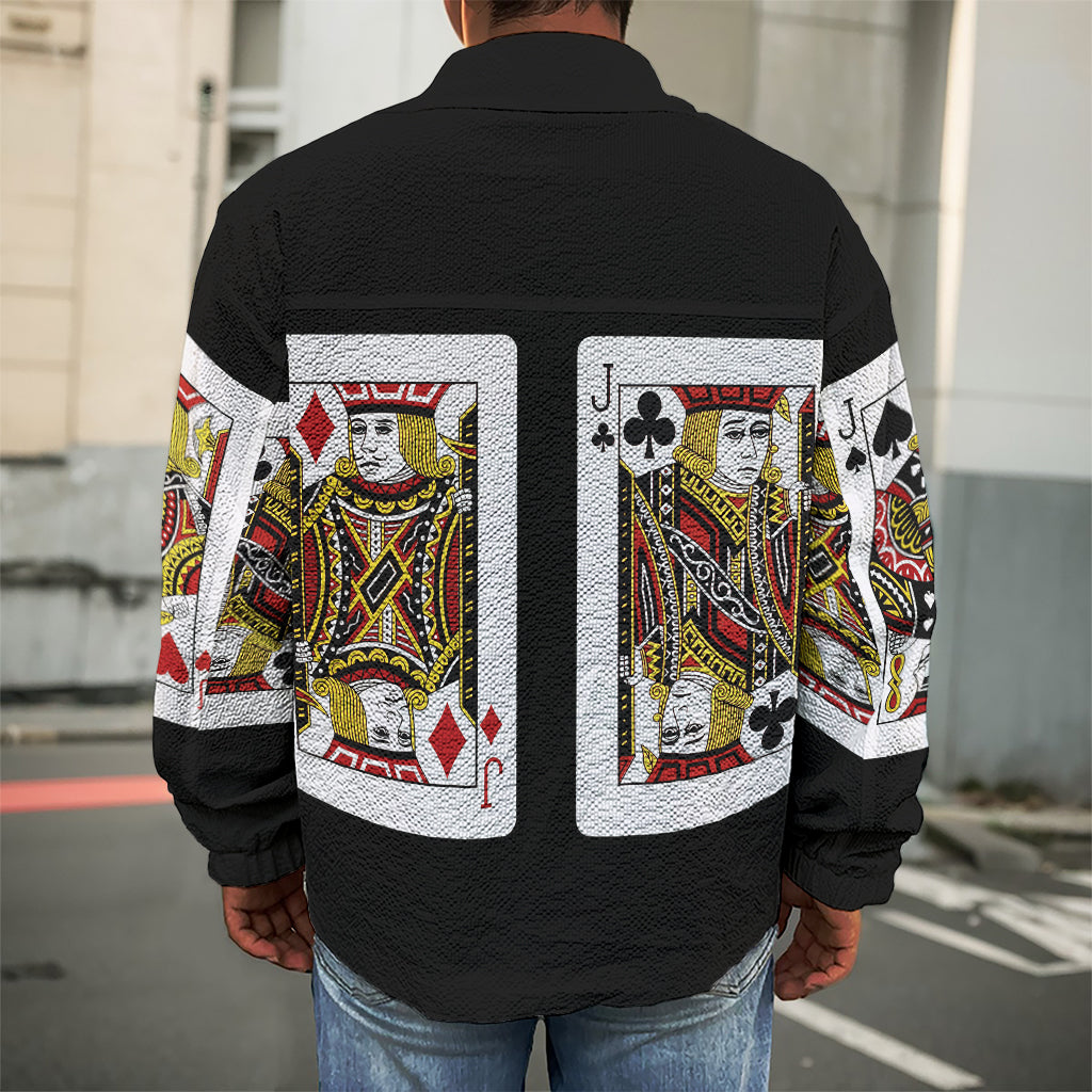 Four Jacks Playing Cards Print Men's Shirt Jacket