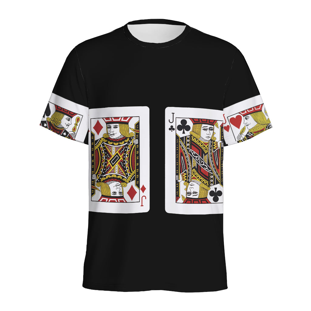 Four Jacks Playing Cards Print Men's Sports T-Shirt