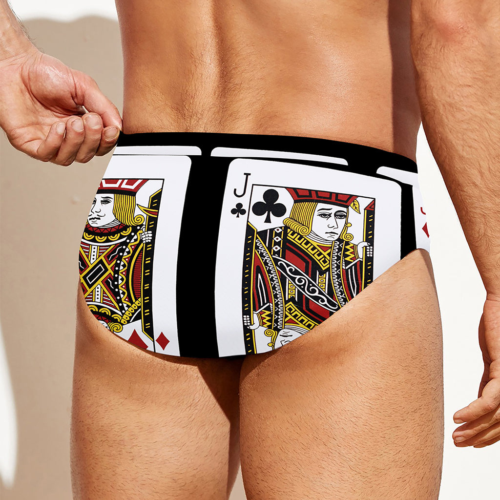 Four Jacks Playing Cards Print Men's Swim Briefs