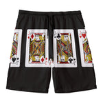 Four Jacks Playing Cards Print Men's Swim Trunks