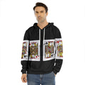 Four Jacks Playing Cards Print Men's Velvet Pullover Hoodie