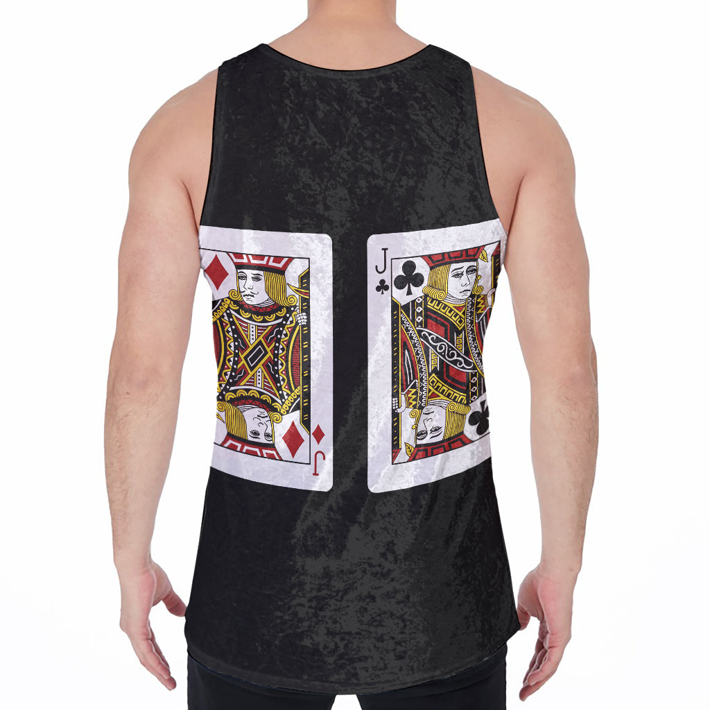 Four Jacks Playing Cards Print Men's Velvet Tank Top