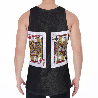 Four Jacks Playing Cards Print Men's Velvet Tank Top