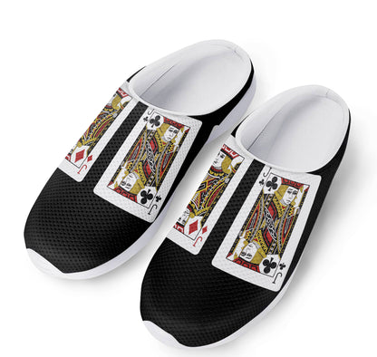 Four Jacks Playing Cards Print Mesh Casual Shoes