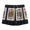 Four Jacks Playing Cards Print Mesh Shorts