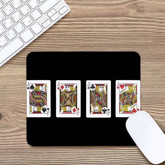 Four Jacks Playing Cards Print Mouse Pad
