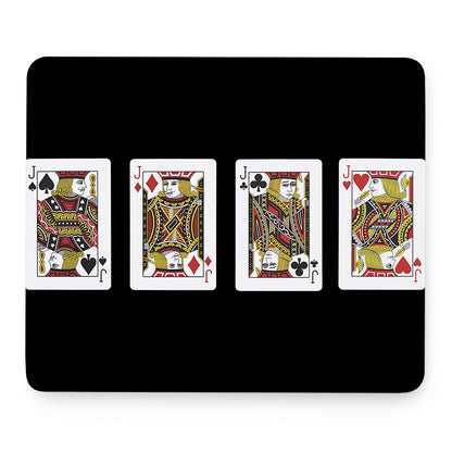 Four Jacks Playing Cards Print Mouse Pad