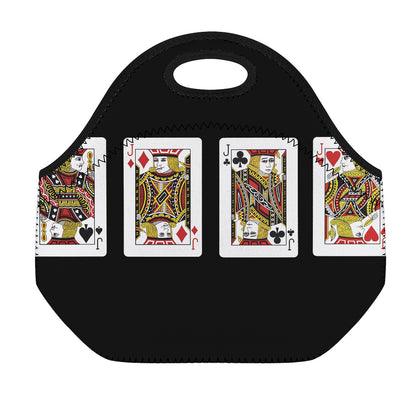 Four Jacks Playing Cards Print Neoprene Lunch Bag