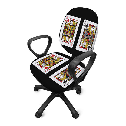 Four Jacks Playing Cards Print Office Chair Cover
