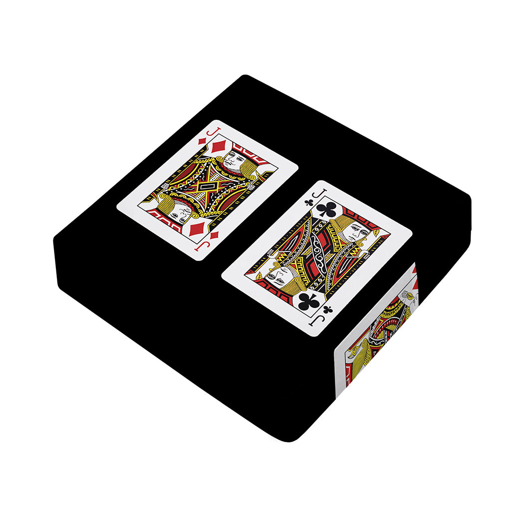 Four Jacks Playing Cards Print Outdoor Seat Cushion Cover