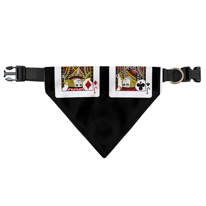 Four Jacks Playing Cards Print Over The Collar Dog Bandana