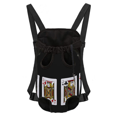 Four Jacks Playing Cards Print Pet Carrier Backpack