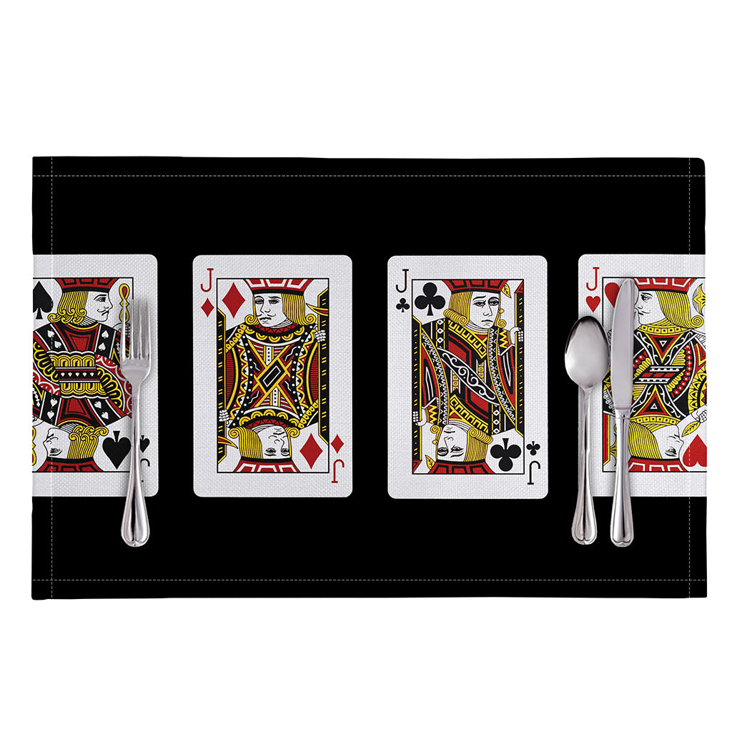 Four Jacks Playing Cards Print Placemat