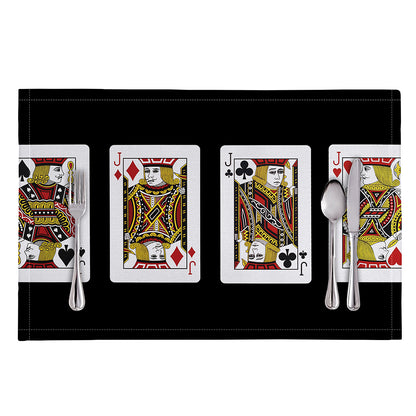 Four Jacks Playing Cards Print Placemat