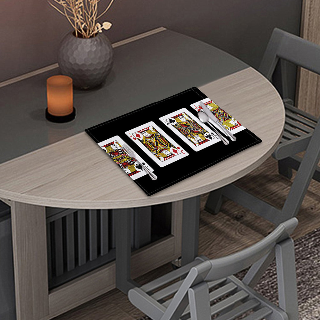Four Jacks Playing Cards Print Placemat
