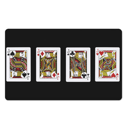 Four Jacks Playing Cards Print Polyester Doormat