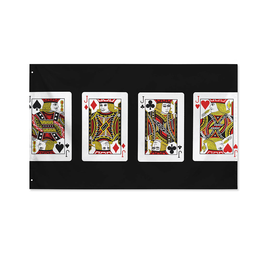 Four Jacks Playing Cards Print Polyester Flag