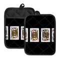 Four Jacks Playing Cards Print Pot Holders With Pocket