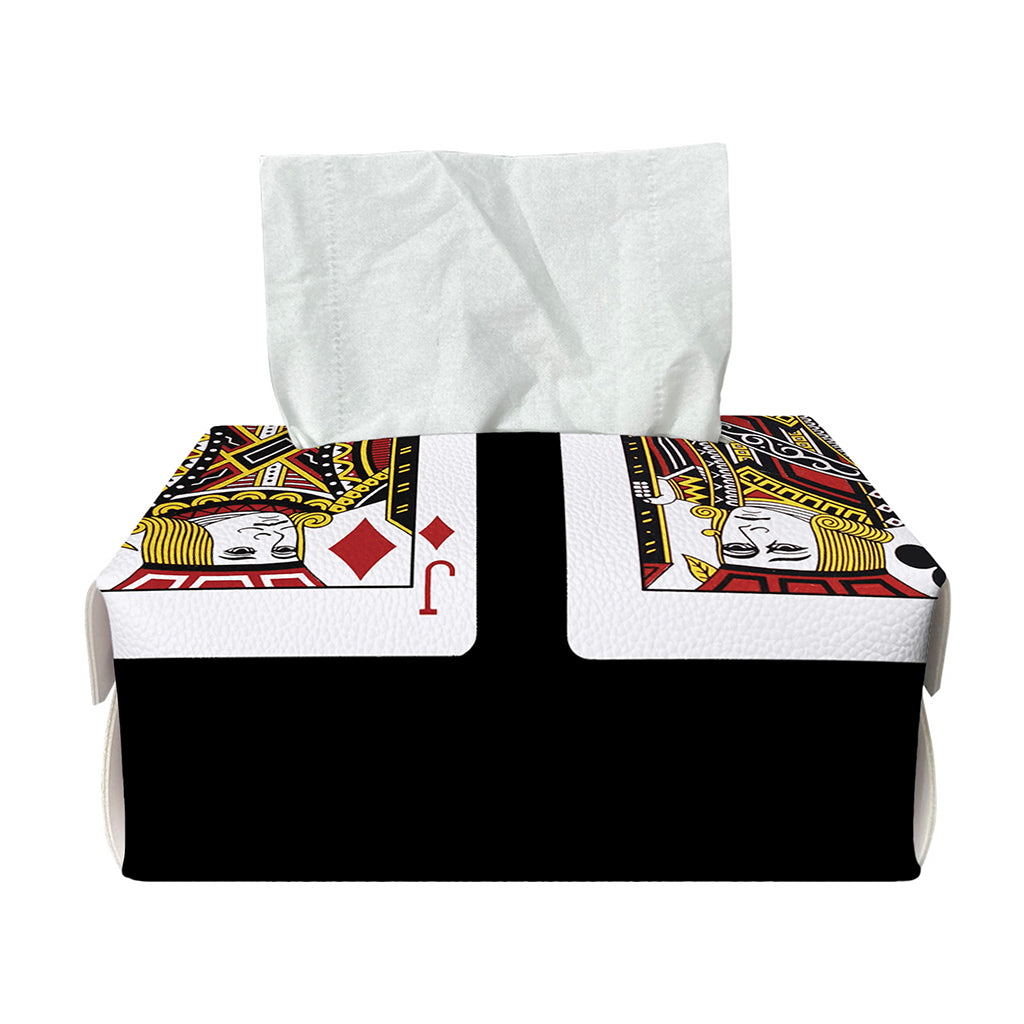 Four Jacks Playing Cards Print Rectangle Tissue Box Cover