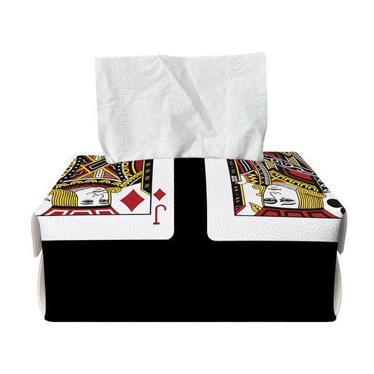 Four Jacks Playing Cards Print Rectangle Tissue Box Cover