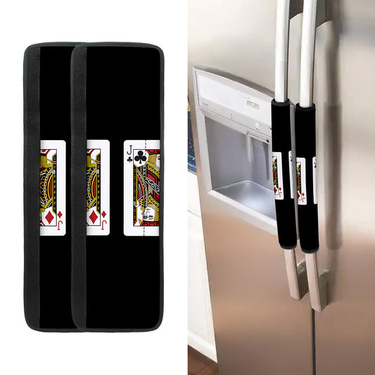 Four Jacks Playing Cards Print Refrigerator Handle Covers