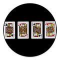 Four Jacks Playing Cards Print Round Floor Mat