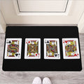 Four Jacks Playing Cards Print Rubber Doormat