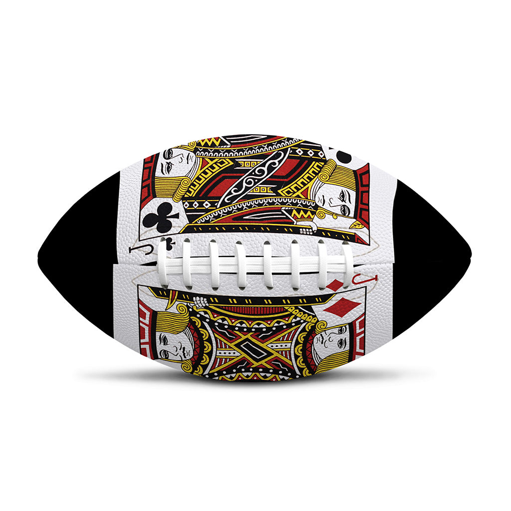 Four Jacks Playing Cards Print Rugby Ball