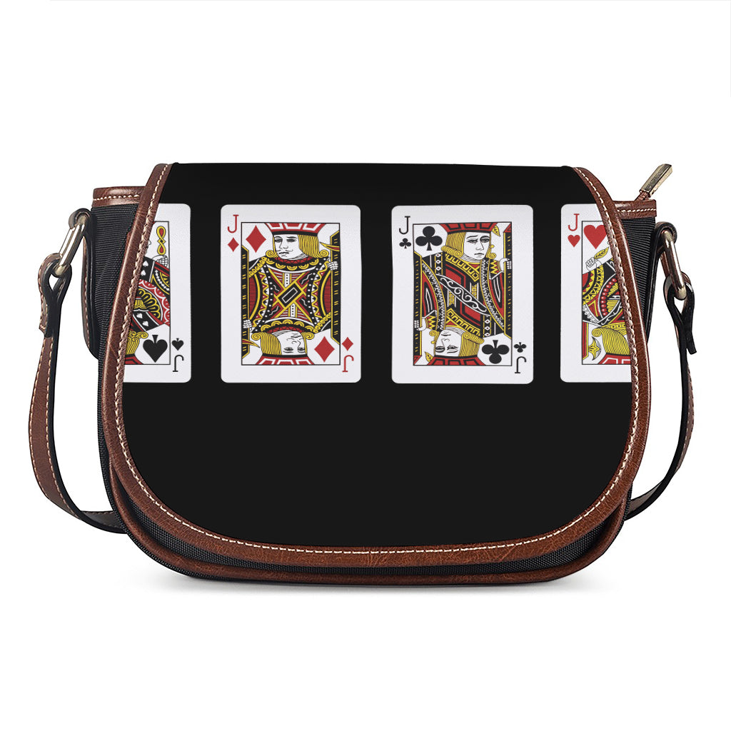 Four Jacks Playing Cards Print Saddle Bag