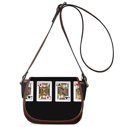 Four Jacks Playing Cards Print Saddle Bag