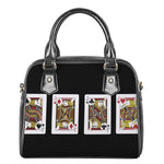 Four Jacks Playing Cards Print Shoulder Handbag