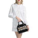 Four Jacks Playing Cards Print Shoulder Handbag