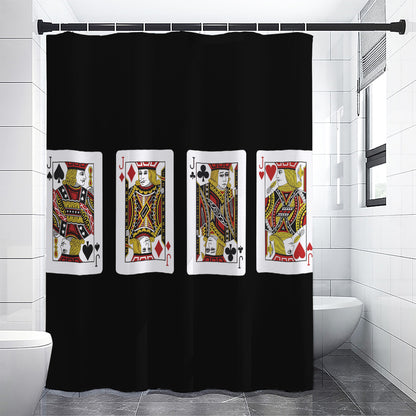 Four Jacks Playing Cards Print Shower Curtain