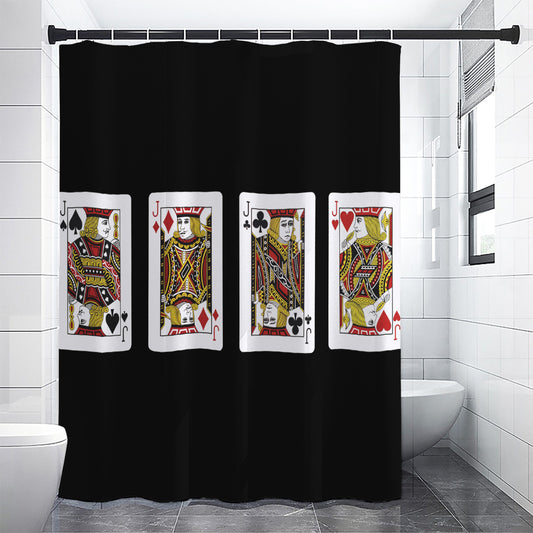 Four Jacks Playing Cards Print Shower Curtain