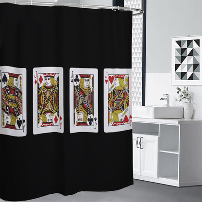 Four Jacks Playing Cards Print Shower Curtain