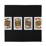 Four Jacks Playing Cards Print Silk Bandana