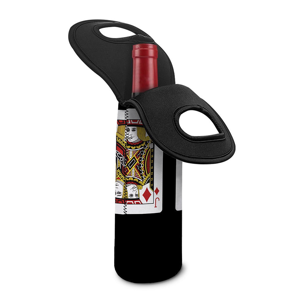 Four Jacks Playing Cards Print Single Neoprene Wine Tote