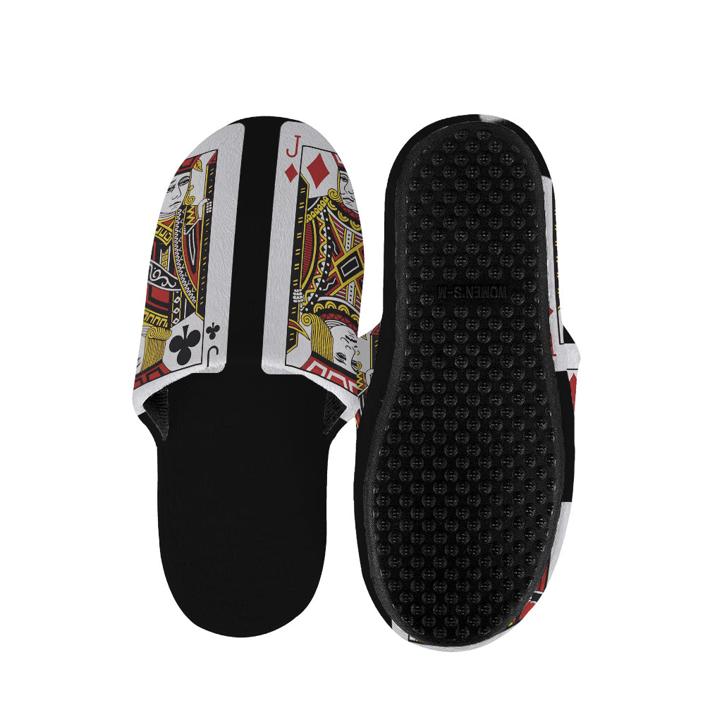 Four Jacks Playing Cards Print Slippers