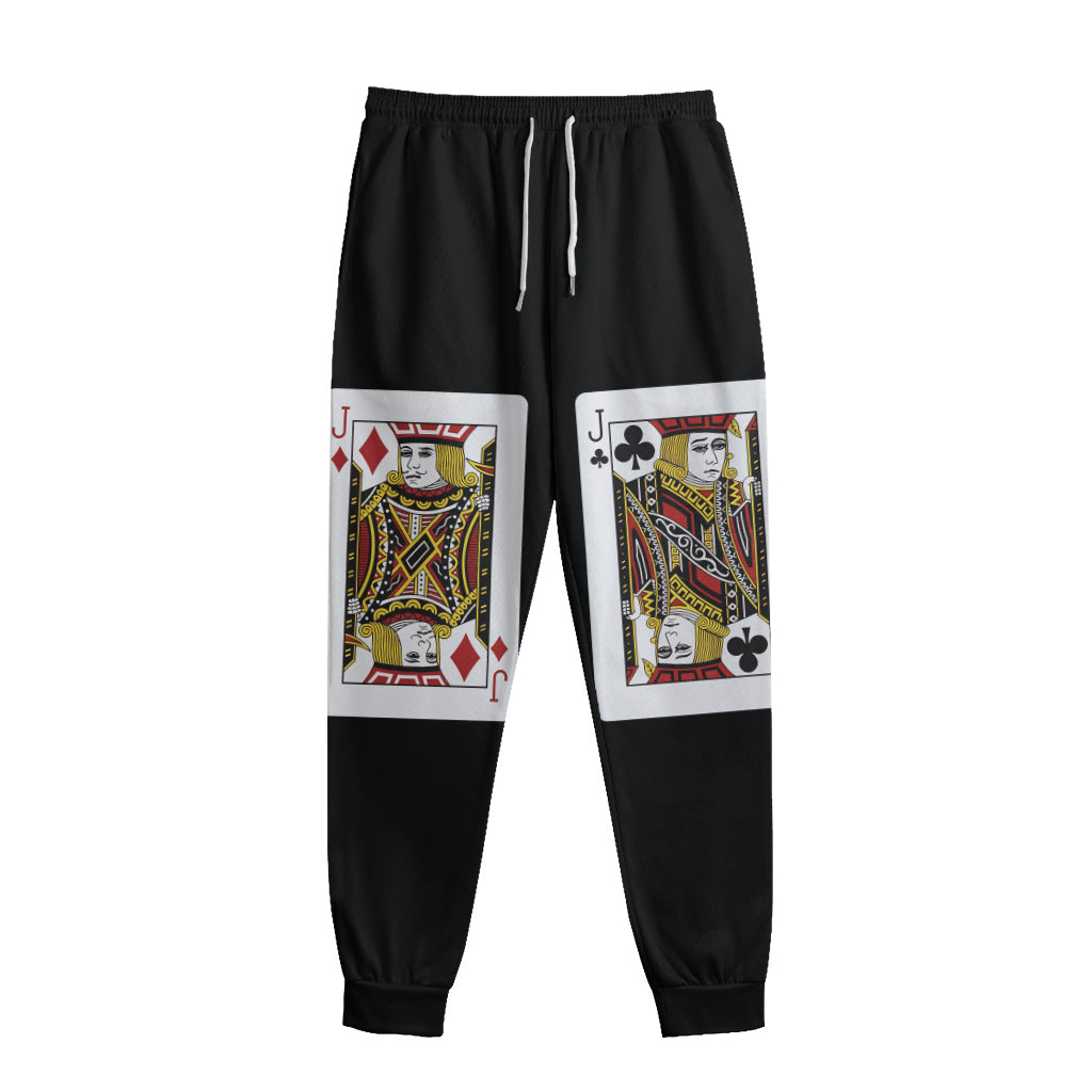 Four Jacks Playing Cards Print Sweatpants
