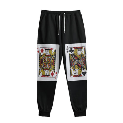 Four Jacks Playing Cards Print Sweatpants