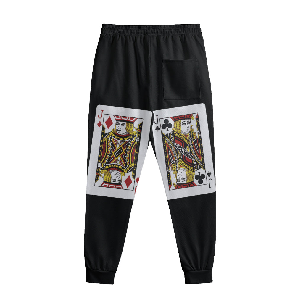 Four Jacks Playing Cards Print Sweatpants