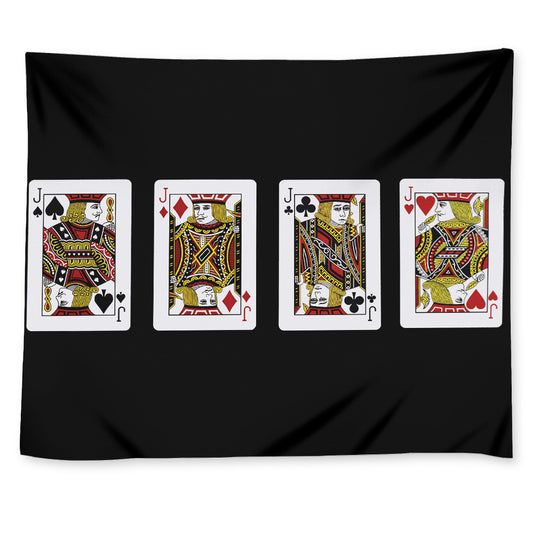 Four Jacks Playing Cards Print Tapestry