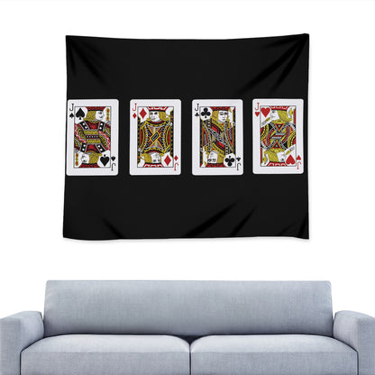 Four Jacks Playing Cards Print Tapestry