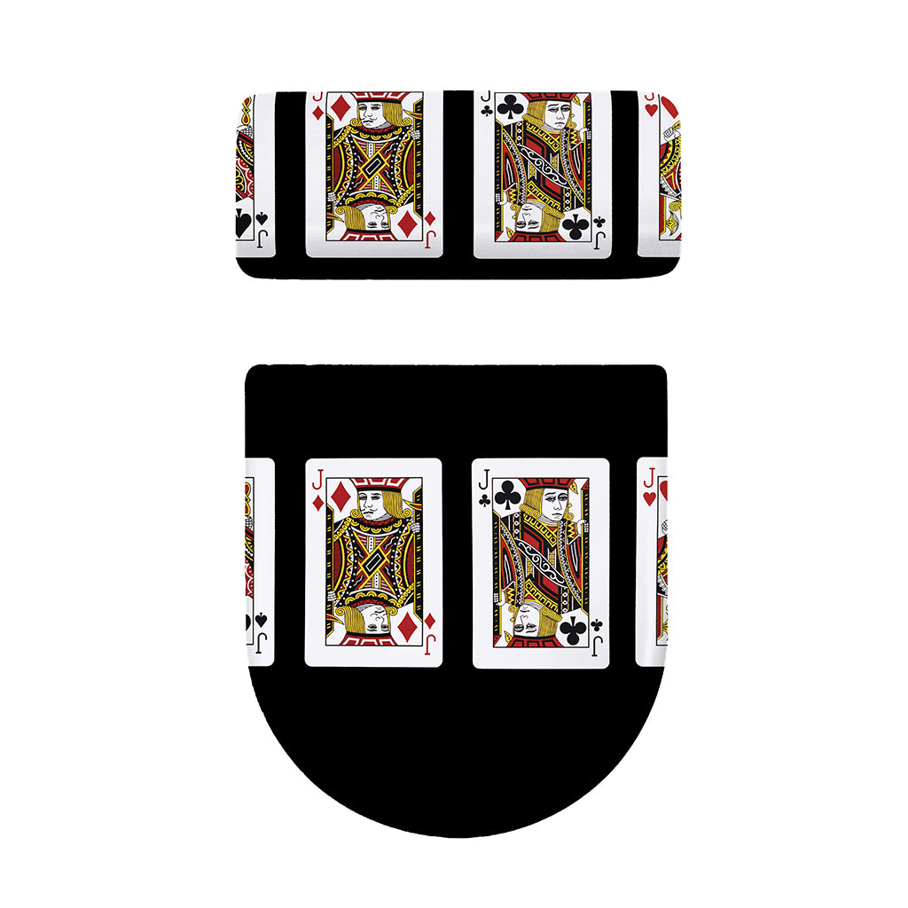 Four Jacks Playing Cards Print Toilet Lid And Tank Cover Set