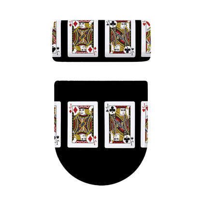 Four Jacks Playing Cards Print Toilet Lid And Tank Cover Set