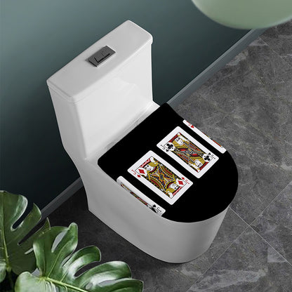Four Jacks Playing Cards Print Toilet Lid Cover