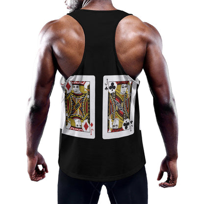 Four Jacks Playing Cards Print Training Tank Top