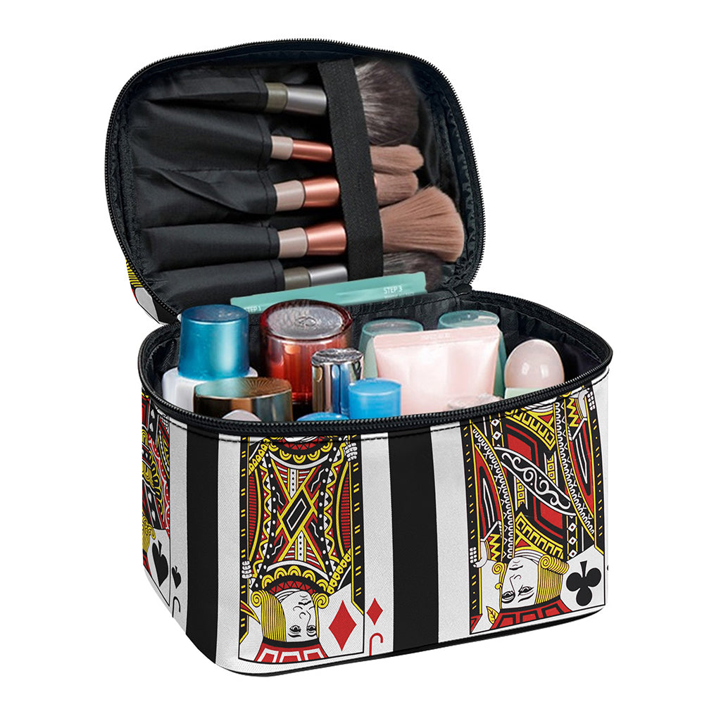 Four Jacks Playing Cards Print Travel Makeup Bag