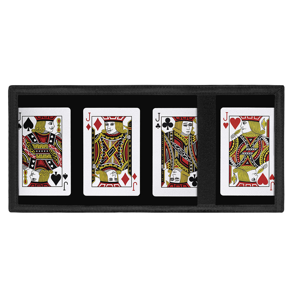Four Jacks Playing Cards Print Trifold Wallet