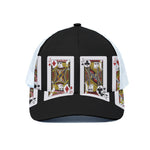 Four Jacks Playing Cards Print White Mesh Trucker Cap